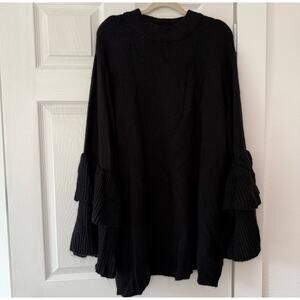 City Chic Women's Angora Wool Ruffle Bell Sleeve Sweater Top Size XL/22